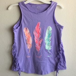 EST 1989 PLACE Purple Shirt with fringes & sequins